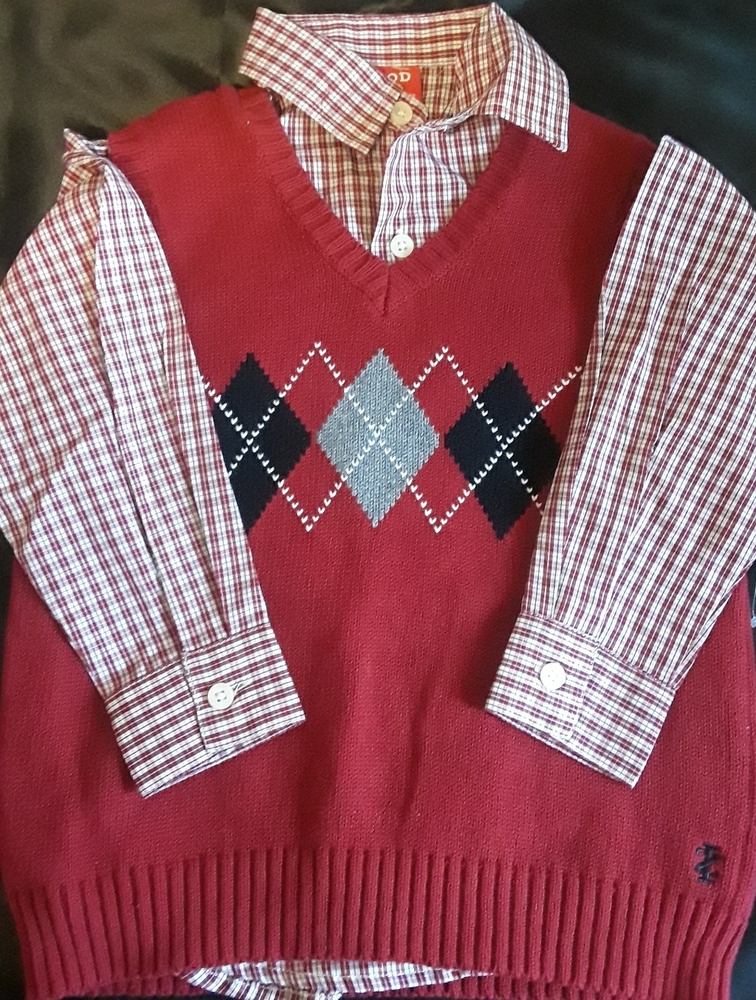 Izod khaki shirt w/vest